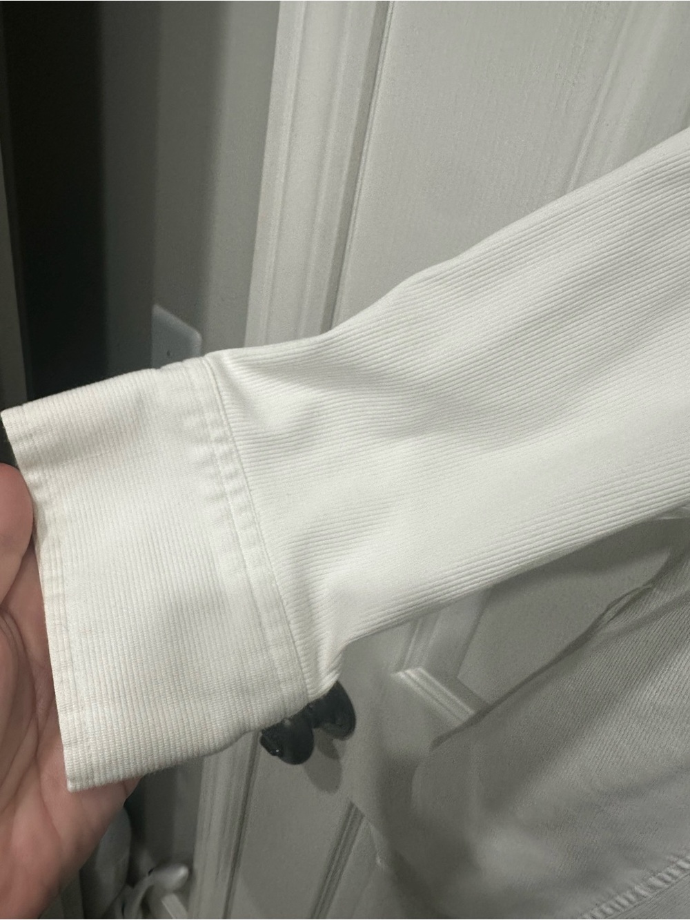 Charter Club White Ribbed Button-Front Jacket - Picture 5 of 6